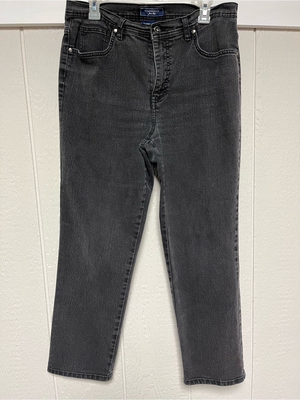 Womens faded black jeans